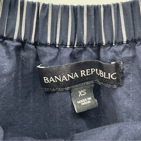 Banana Republic Dress Navy Blue Stripes Off-the-Shoulder XS - Picture 5 of 8